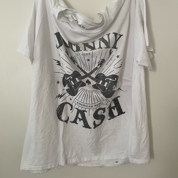Johnny Cash White Graphic Tee - Short Sleeve - Picture 10 of 10